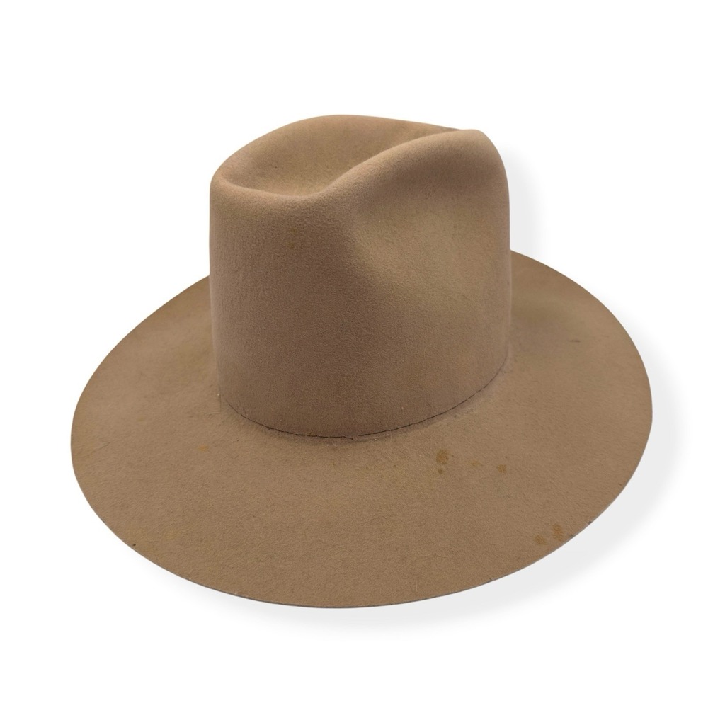 Vintage Trail Boss Hat Cowboy Western Size 7 1/4 Wool Made in USA Camel‎ Tan *